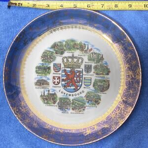 Luxembourg Decorative Porcelain Wall Hanging Plate Mitterteich Bavaria 9.5”